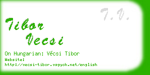 tibor vecsi business card